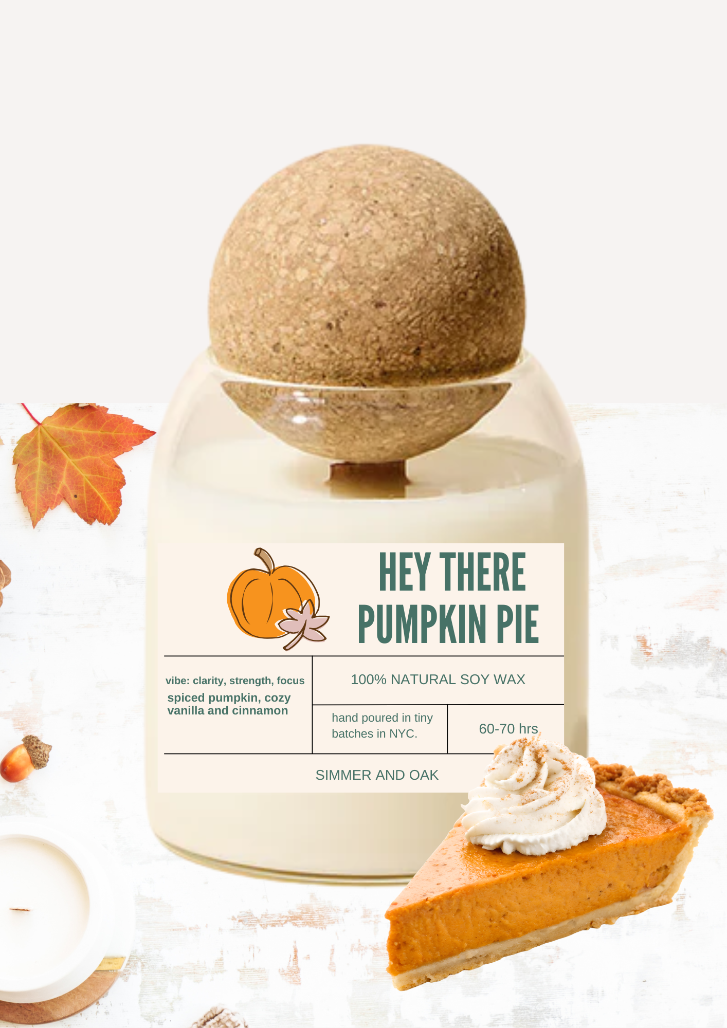 HEY THERE PUMPKIN PIE SOY CANDLE