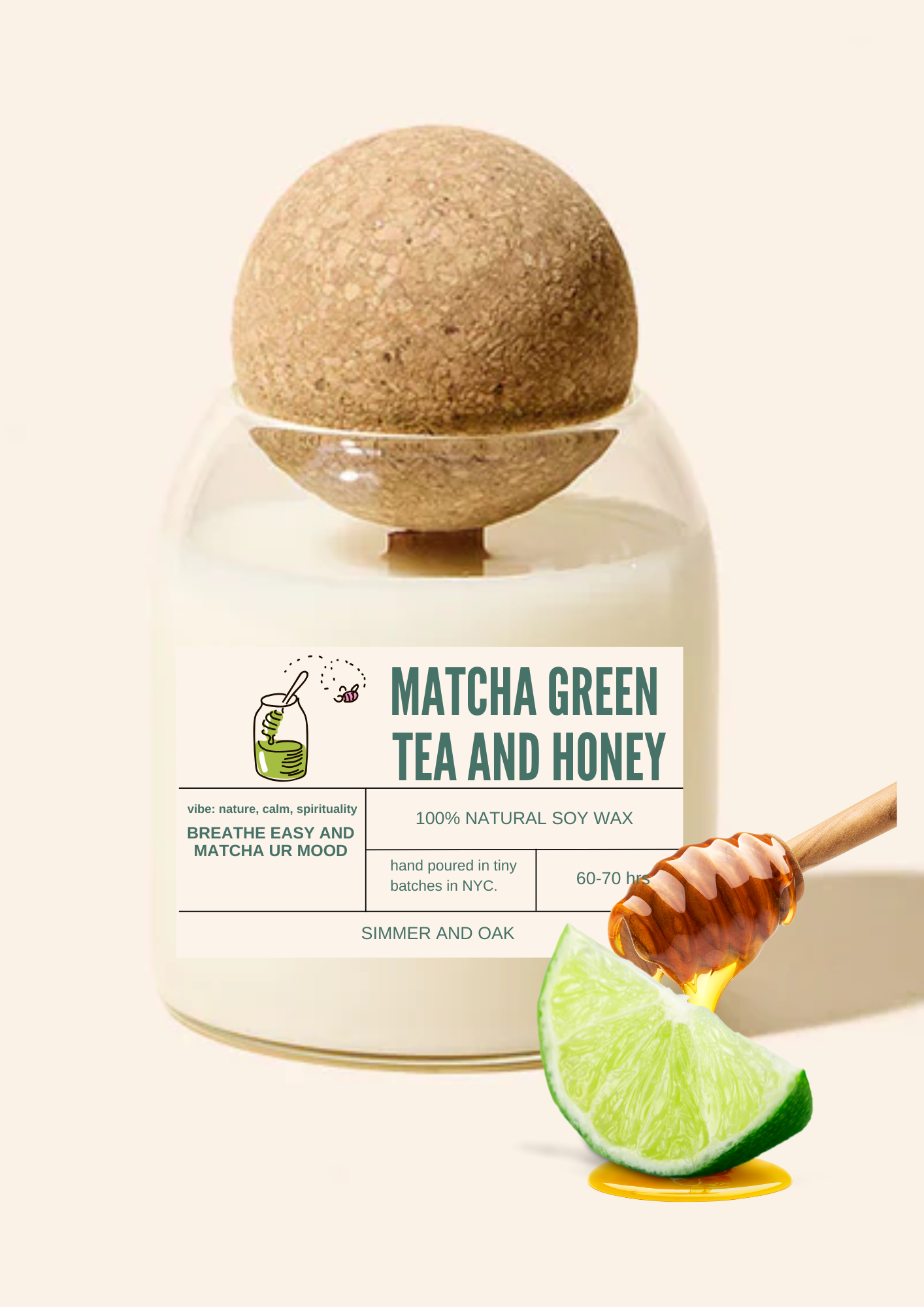 MATCHA GREEN TEA AND HONEY SOY CANDLE